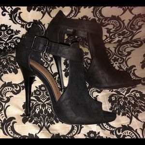 Black peep toe stiletto